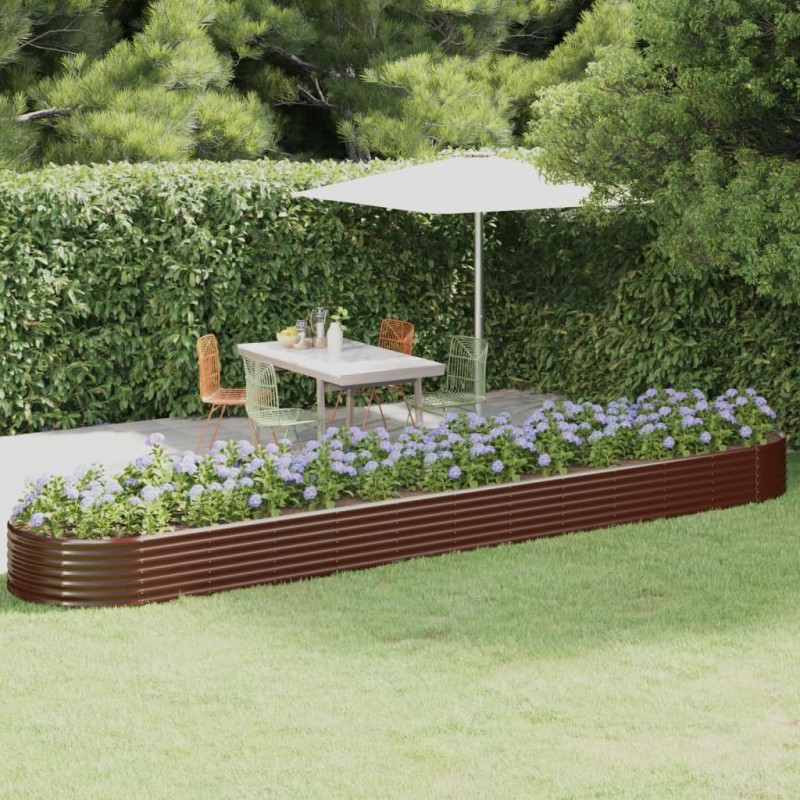 Lit surélevé de jardin Acier galvanisé marron 525983525983