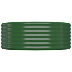 Lit surélevé de jardin Acier galvanisé 507x100x36cm Vert 525984525984