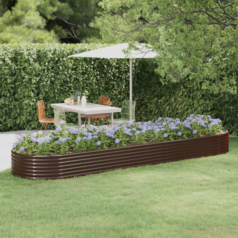 Lit surélevé de jardin Acier galvanisé marron 525985525985