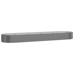 Lit surélevé de jardin Acier galvanisé 396x100x36cm gris 525986525986