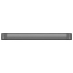 Lit surélevé de jardin Acier galvanisé 396x100x36cm gris 525986525986