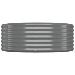 Lit surélevé de jardin Acier galvanisé 396x100x36cm gris 525986525986