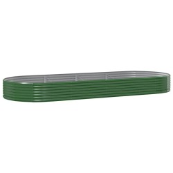 Lit surélevé de jardin Acier galvanisé 373x140x36cm Vert 525987525987