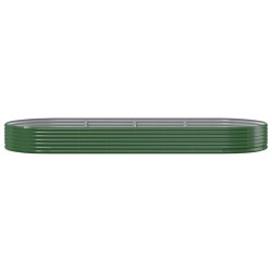 Lit surélevé de jardin Acier galvanisé 373x140x36cm Vert 525987525987