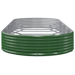 Lit surélevé de jardin Acier galvanisé 373x140x36cm Vert 525987525987