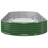 Lit surélevé de jardin Acier galvanisé 373x140x36cm Vert 525987525987