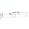 Lit surélevé de jardin Acier galvanisé 373x140x36cm Vert 525987525987