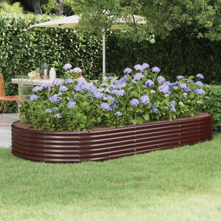 Lit surélevé de jardin Acier galvanisé marron 525988525988