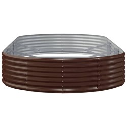 Lit surélevé de jardin Acier galvanisé marron 525988525988
