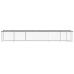 Poulailler avec toit gris clair 603x98x90 cm acier galvanisé 525990525990