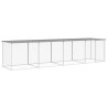 Poulailler avec toit gris clair 403x98x90 cm acier galvanisé 525991525991