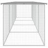 Poulailler avec toit gris clair 403x98x90 cm acier galvanisé 525991525991