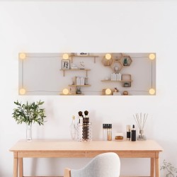 Miroir mural avec lumières LED 30x100 cm verre rectangulaire 525994525994