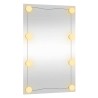 Miroir mural avec lumières LED 40x60 cm verre rectangulaire 525995525995