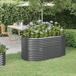 Lit surélevé de jardin Acier galvanisé Anthracite 525997525997