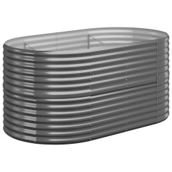 Lit surélevé de jardin Acier galvanisé Anthracite 525997525997