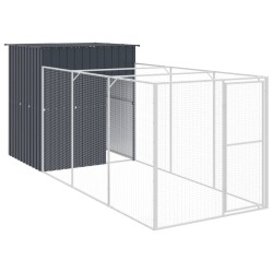 Niche pour chien avec cour anthracite 165x455x181 cm 525998525998