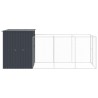 Niche pour chien avec cour anthracite 165x455x181 cm 525998525998
