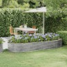 Lit surélevé de jardin Acier galvanisé Argenté 525999525999