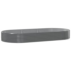 Lit surélevé de jardin Acier galvanisé 296x140x36cm gris 526000526000