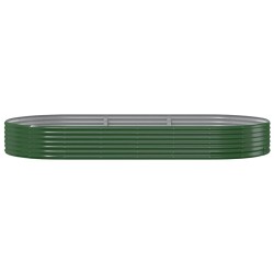 Lit surélevé de jardin Acier galvanisé 296x140x36cm Vert 526002526002