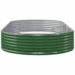 Lit surélevé de jardin Acier galvanisé 296x140x36cm Vert 526002526002