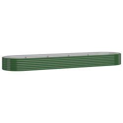 Lit surélevé de jardin Acier galvanisé 396x100x36cm Vert 526003526003
