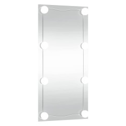 Miroir mural avec lumières LED 30x60 cm verre rectangulaire 526007526007