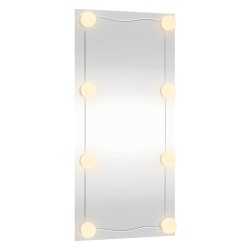 Miroir mural avec lumières LED 30x60 cm verre rectangulaire 526007526007
