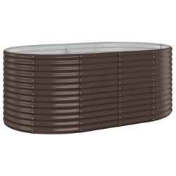 Lit surélevé de jardin Acier enduit de poudre marron 526011526011