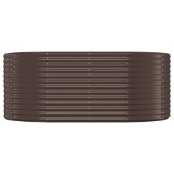Lit surélevé de jardin Acier enduit de poudre marron 526011526011
