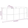 Lit surélevé de jardin Acier enduit de poudre marron 526011526011