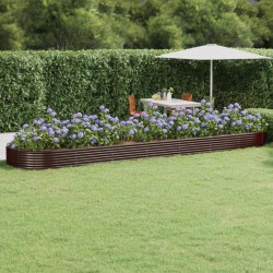 Lit surélevé de jardin Acier galvanisé marron 526012526012