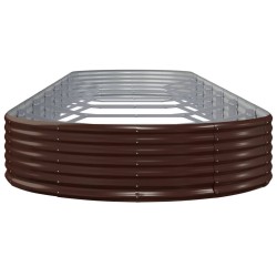 Lit surélevé de jardin Acier galvanisé marron 526012526012