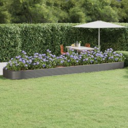 Lit surélevé de jardin Acier galvanisé 600x140x36cm gris 526013526013