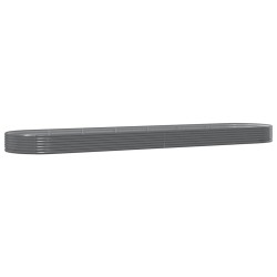 Lit surélevé de jardin Acier galvanisé 600x140x36cm gris 526013526013
