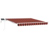 Auvent Rétractable orange et marron 300 x 250 cm Tissu et acier 526014526014