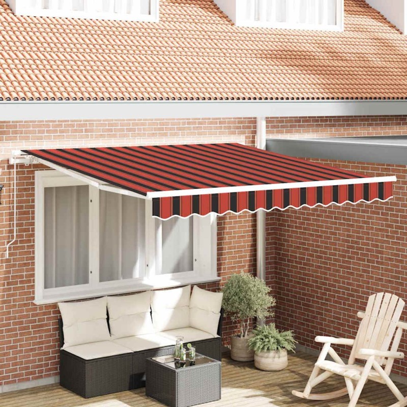 Auvent Rétractable Orange et marron 300 x 250 cm 526015526015