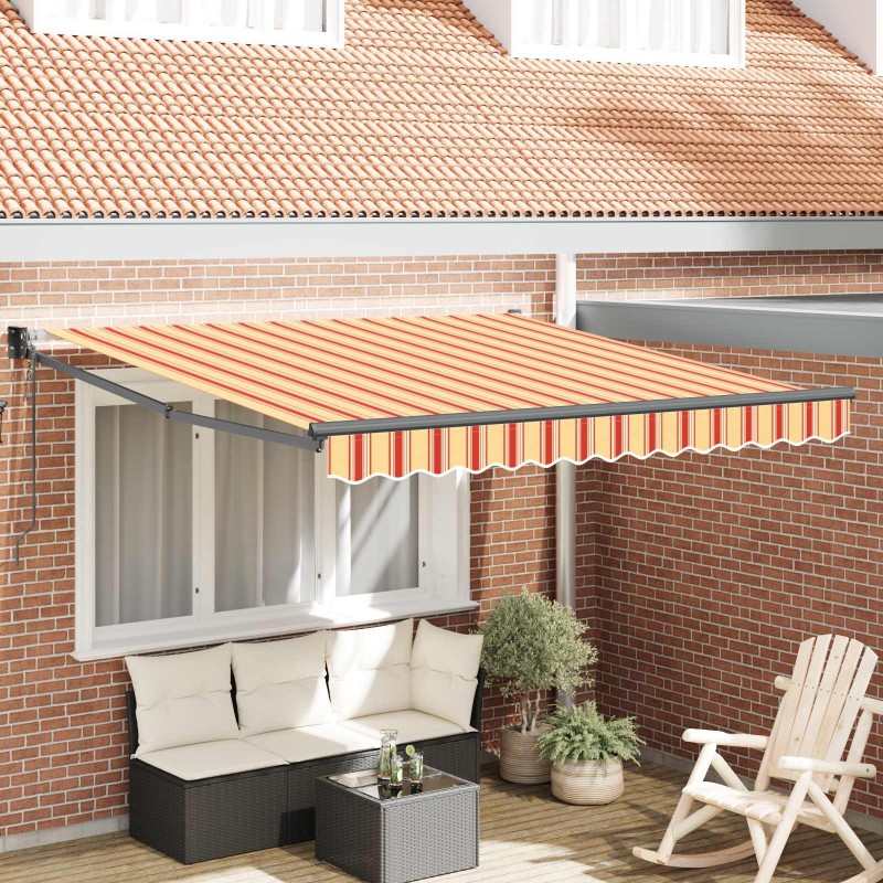 Auvent Rétractable Jaune et Orange 300 x 250 cm 526025526025