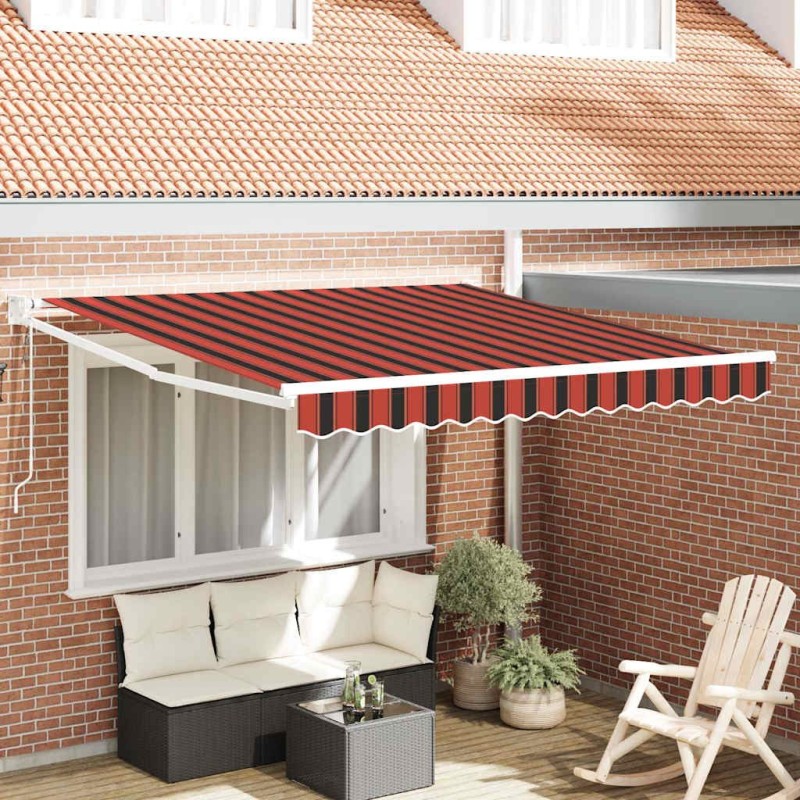 Auvent Rétractable Orange et marron 300 x 250 cm 526031526031