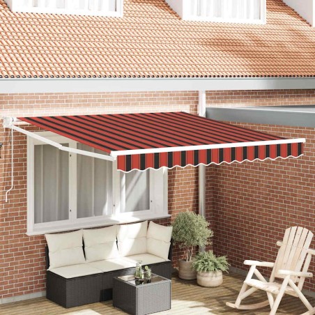 Auvent Rétractable Orange et marron 300 x 250 cm 526031526031