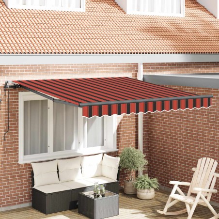 Auvent Rétractable orange et marron 300 x 250 cm 526032526032