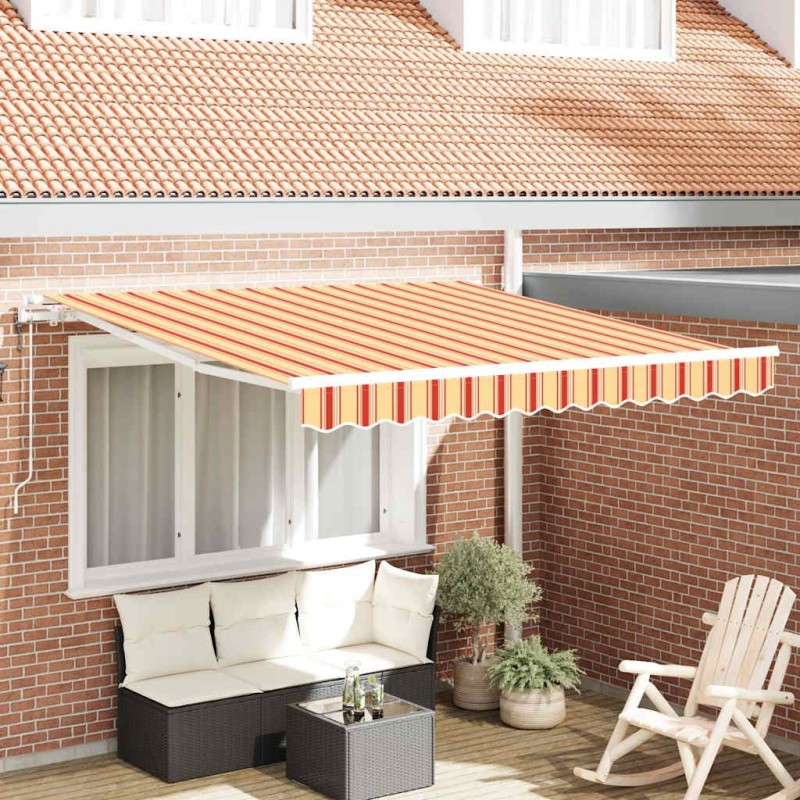 Auvent rétractable électrique Jaune et Orange 300 x 250 cm 526035526035
