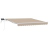 Auvent Rétractable Beige 350 x 250 cm Tissu et acier 526039526039