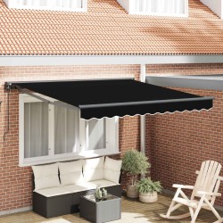 Cadre d'auvent Noir 350 x 250 cm Polyester avec revêtement PU 526042526042