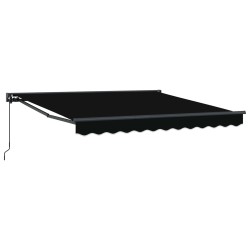 Cadre d'auvent Noir 350 x 250 cm Polyester avec revêtement PU 526042526042