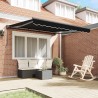 Cadre d'auvent Noir 350 x 250 cm Polyester avec revêtement PU 526042526042