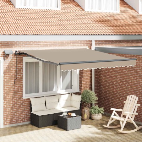 Auvent Rétractable Beige 350 x 250 cm tissu 526045526045