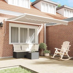Auvent Rétractable Beige 350 x 250 cm Polyester et Aluminium 526046526046