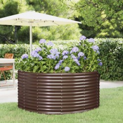 Jardinière surélevée Marron 140 x 140 x 68 cm Acier galvanisé 526061526061